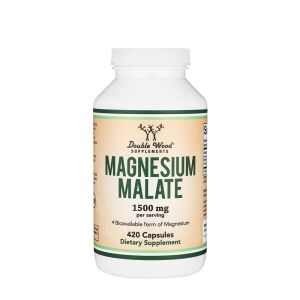 Double Wood: Suplementos de malato de magnesio (420 cápsulas) - Nuvalia