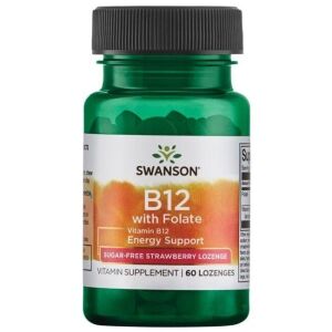 SWANSON Vitamina B-12 + ácido fólico, 60 comprimidos - Nuvalia