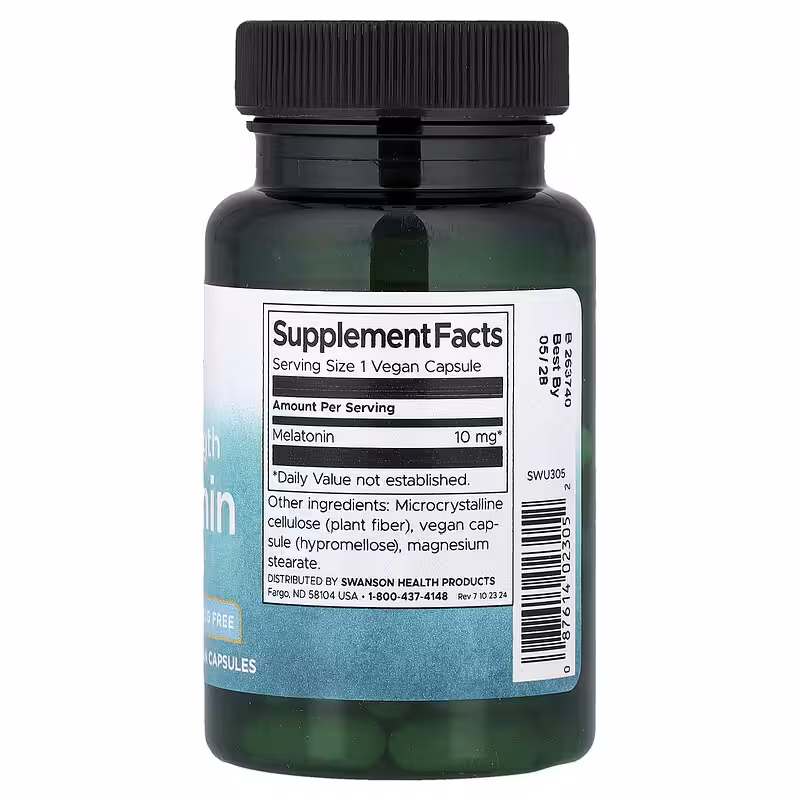 Melatonin Tre Gange Styrke 10 mg – 60 Kapsler - Imagen 2
