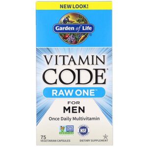 Vitamin Code RAW ONE para hombres - 75 cápsulas - Nuvalia