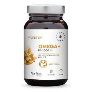 AURA HERBALS Omega+ Vitamina D3 2000 UI (60 cápsulas de gel) - Viking Supplements