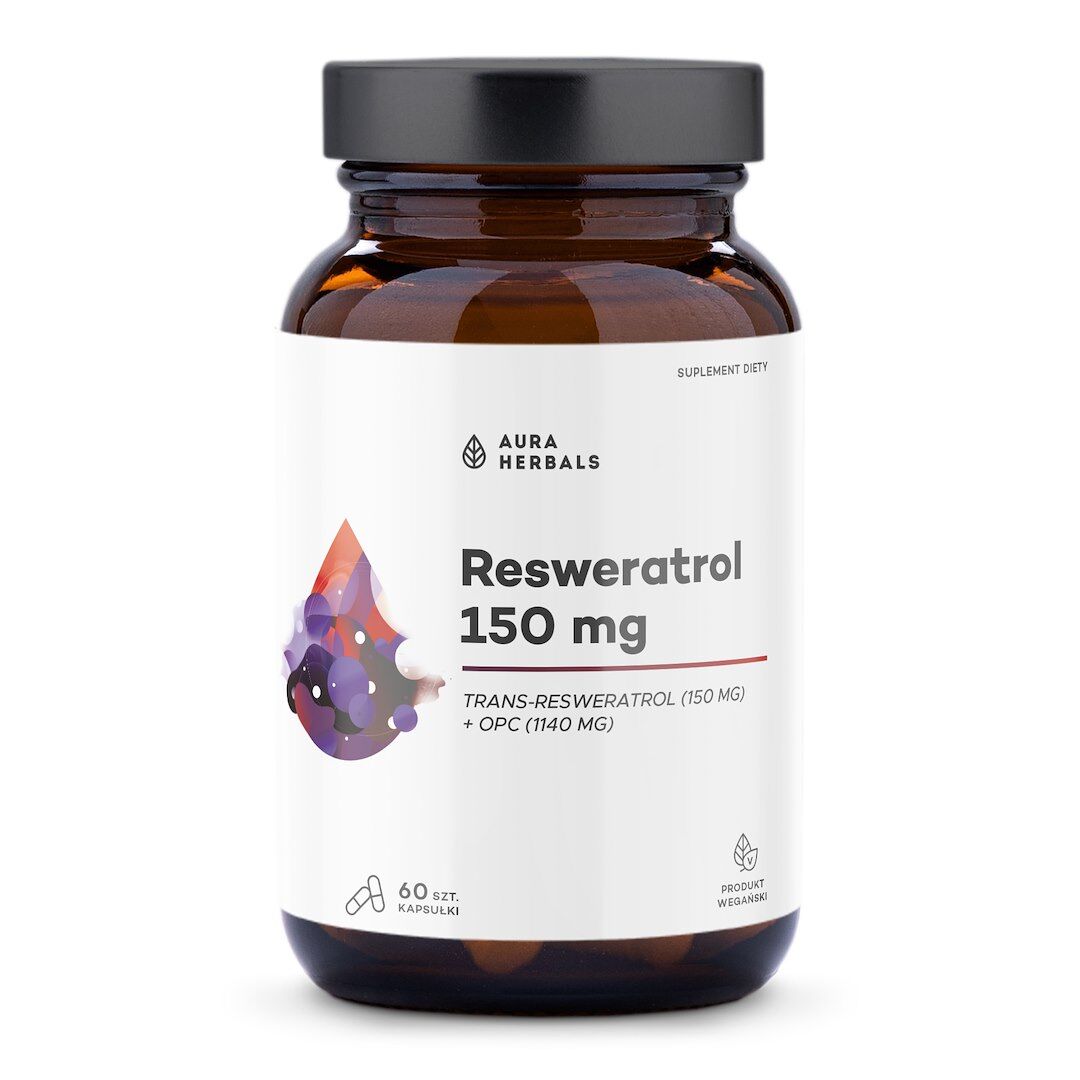 AURA HERBALS Resveratrol 150 mg (60 cápsulas) - Viking Supplements