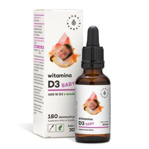 AURA HERBALS Vitamina D3 400 UI para bebés (30 ml / 1 fl. oz.) - Viking Supplements