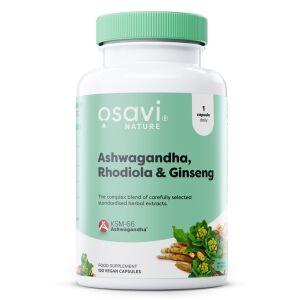 Ashwagandha + Rodiola y ginseng - 120 cápsulas veganas - Viking Supplements
