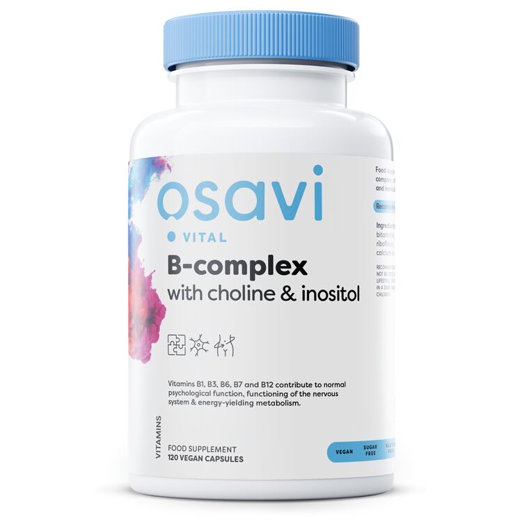Complejo B con colina e inositol - 120 cápsulas veganas - Viking Supplements