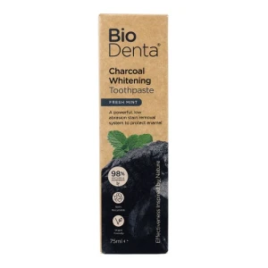 Pasta dentífrica blanqueadora BECONFIDENT BioDenta con carbón activado y sabor a menta fresca (75 ml) - Viking Supplements