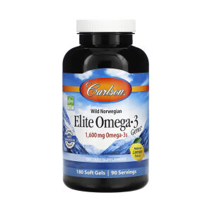 Carlson Labs Elite Omega-3 Gems 1600 mg, 180 cápsulas blandas - Viking Supplements