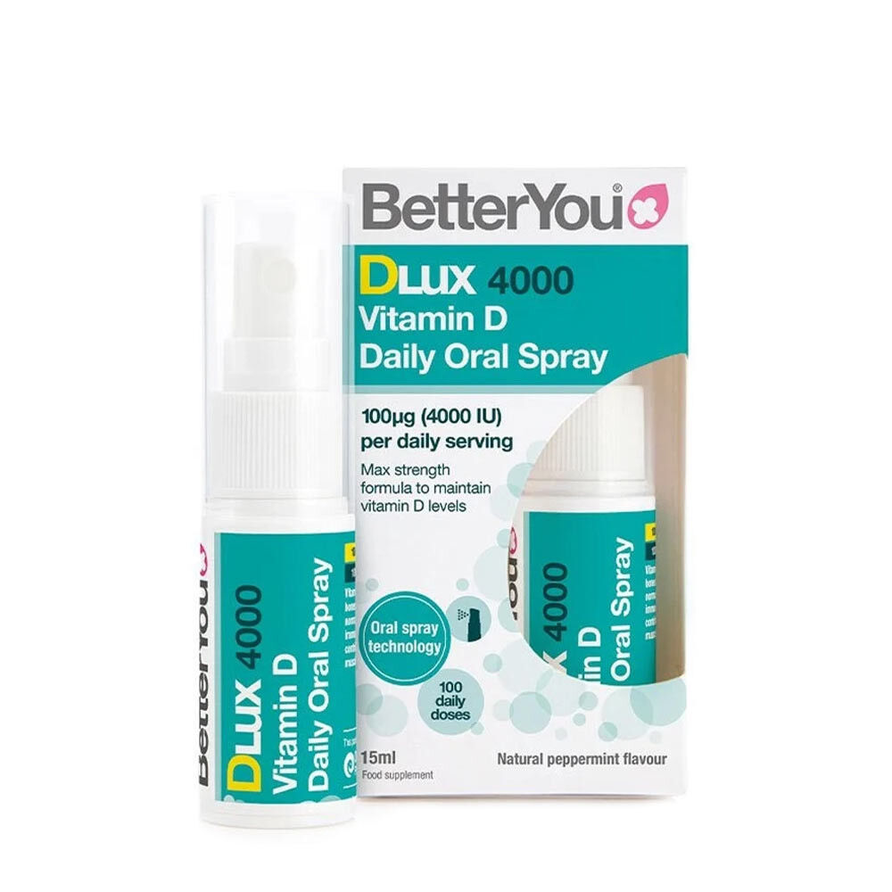 DLux 4000 Daglig D-vitamin-mundspray, naturlig pebermynte 15 ml