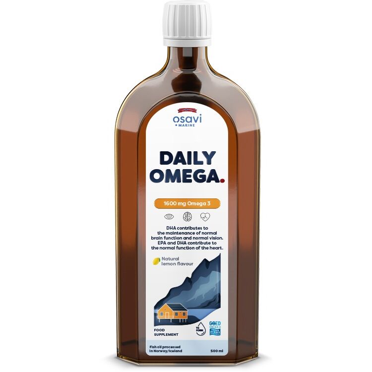 Osavi - Daily Omega, 1600mg Omega 3 (Natural Lemon) - 500 ml.