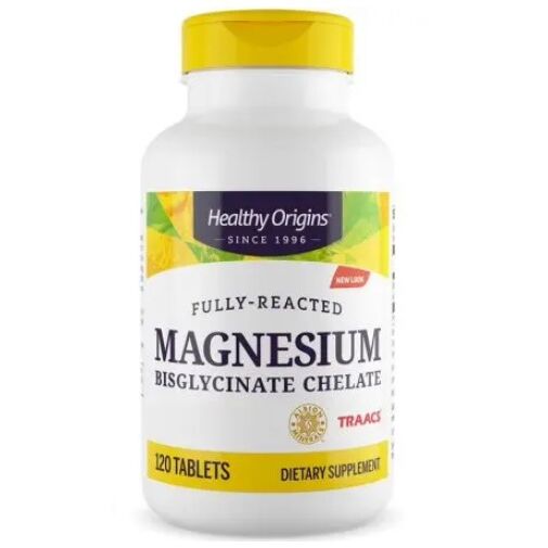 HEALTHY ORIGINS: Quelato de bisglicinato de magnesio (120 comprimidos) - Viking Supplements