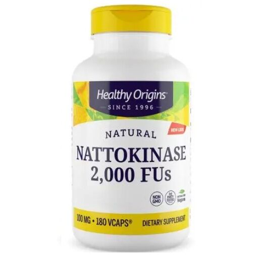 HEALTHY ORIGINS Nattokinasa natural 2000 FU (180 cápsulas) - Viking Supplements