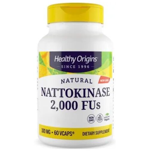 HEALTHY ORIGINS Nattokinasa natural 2000 FU (60 cápsulas) - Viking Supplements