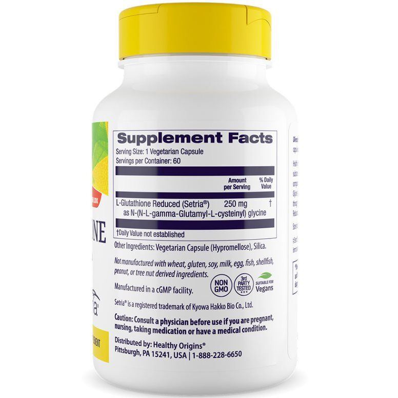 Healthy Origins L-Glutathione 250mg 60 capsules - Imagen 3