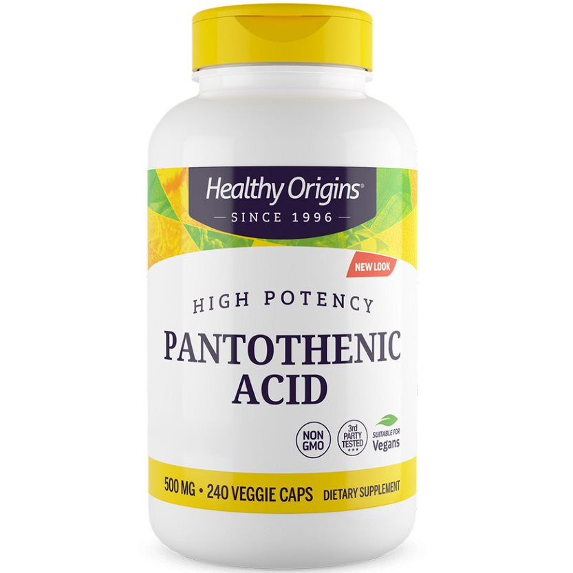 Healthy Origins Pantothenic Acid 500mg 240 Veg. capsules - Imagen 2