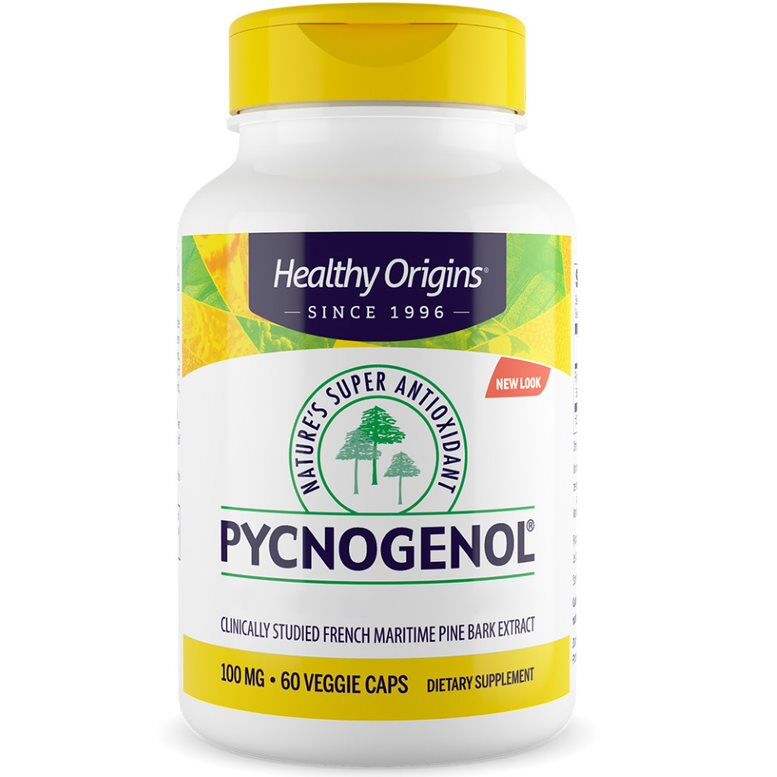Healthy Origins Pycnogenol 100 mg, 60 cápsulas vegetarianas - Viking Supplements
