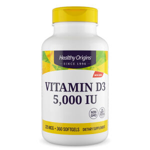Healthy Origins Vitamin D3 5 000 IU 360 softgels - Viking Supplements