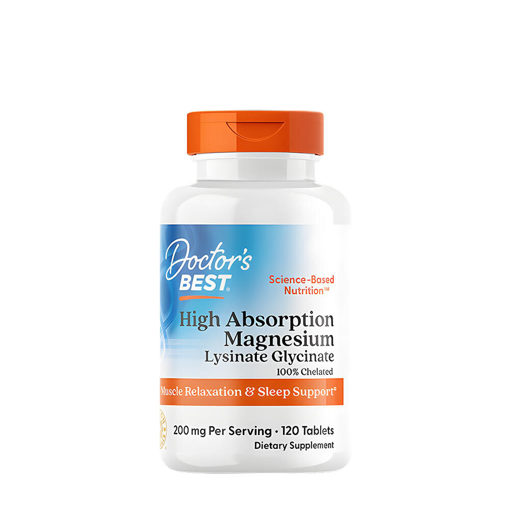 Doctor's Best - High Absorption Magnesium, 200mg - 120 tablets
