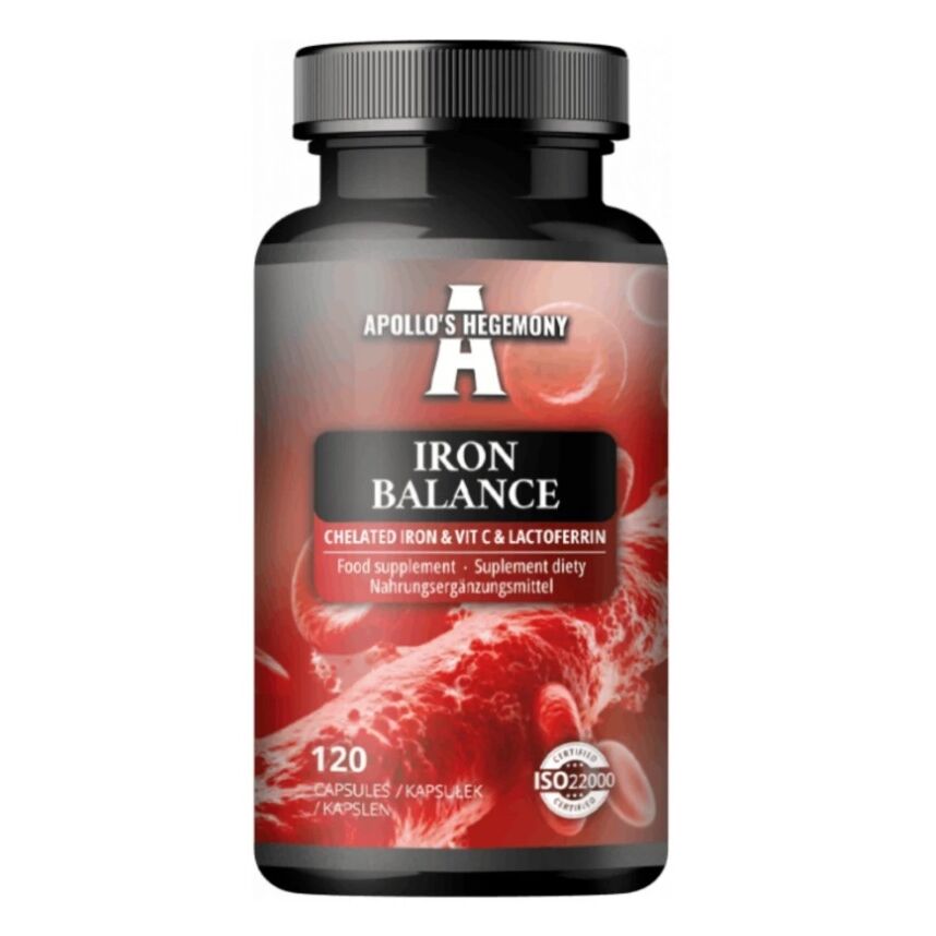 Iron Balance: hierro quelado, vitamina C y lactoferrina - 120 cápsulas - Viking Supplements