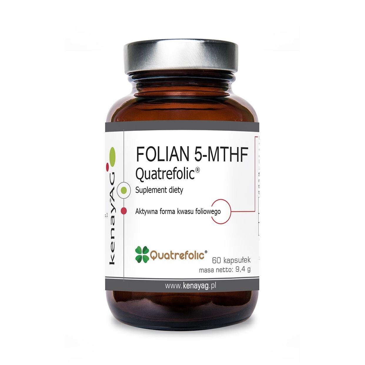 KENAY FOLATE 5-MTHF, ácido fólico activo Quatrefolic (60 cápsulas) - Viking Supplements