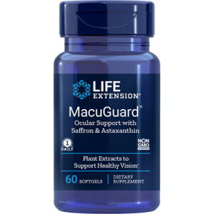 MacuGuard para el cuidado ocular con azafrán y astaxantina - 60 cápsulas blandas - Viking Supplements