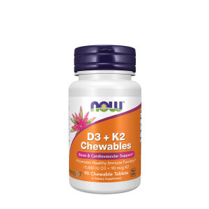 NOW D-3 + K-2 (MK-7) (90 comprimidos masticables) - Viking Supplements