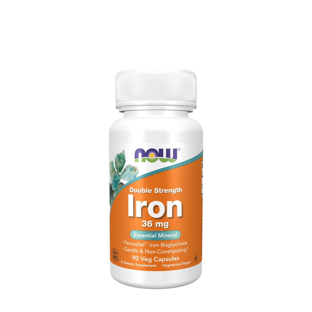 NOW Hierro 36 mg Ferrochel® (90 cápsulas) - Viking Supplements