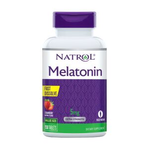 Natrol - Melatonina 5 mg, 150 comprimidos con sabor a fresa - Viking Supplements