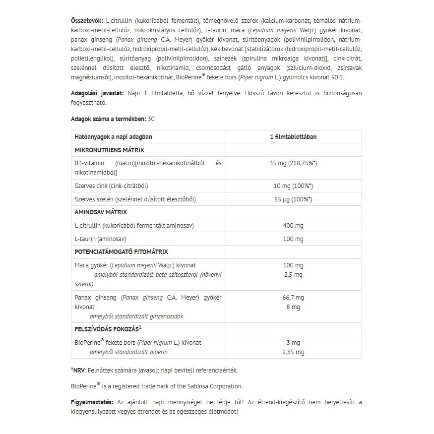 Natur Tanya Alpha (30 Tablets) - Imagen 2