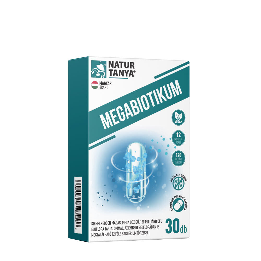 Natur Tanya Megabiotic - 12 tipos de bacterias (30 cápsulas) - Viking Supplements