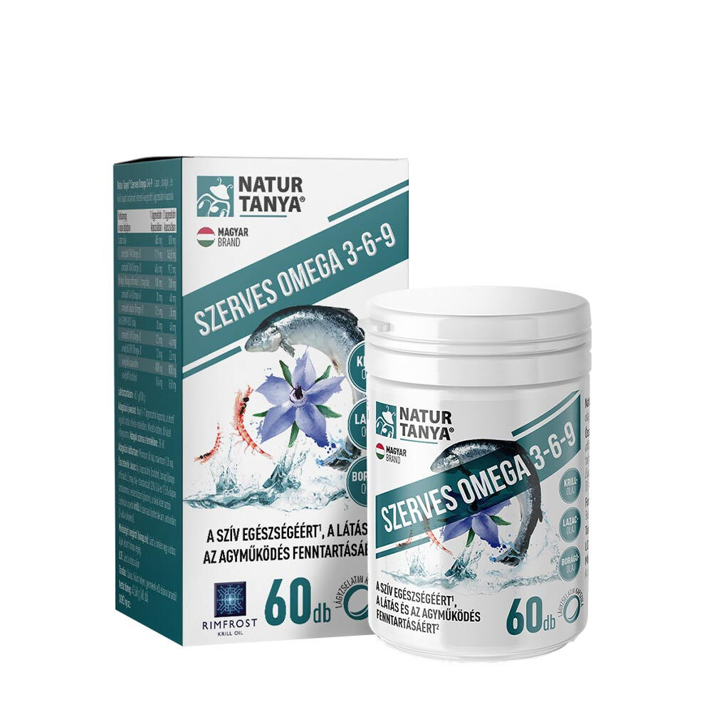 Ácidos grasos omega 3-6-9 orgánicos de Natur Tanya (60 cápsulas blandas) - Viking Supplements