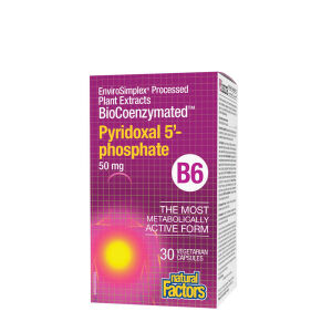 Natural Factors BioCoenzymated Piridoxal 5-fosfato B6 50 mg (30 cápsulas vegetales) - Viking Supplements