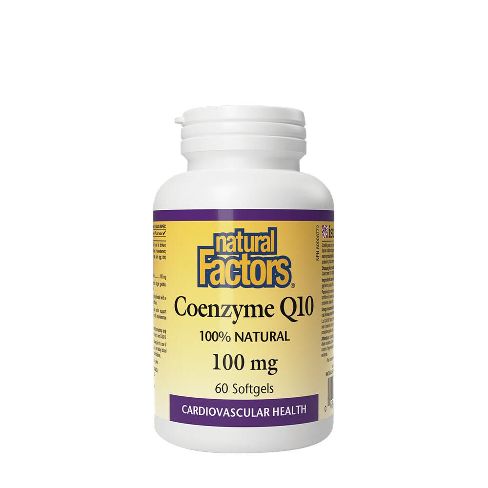 Natural Factors Coenzima Q10 100 % Natural 100 mg (60 cápsulas blandas) - Viking Supplements