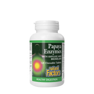 Natural Factors: Enzimas de papaya con amilasa y bromelina (120 comprimidos masticables) - Viking Supplements