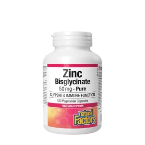 Natural Factors: Bisglicinato de zinc 50 mg (120 cápsulas) - Viking Supplements