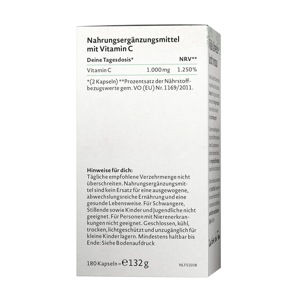 Nature Love Buffered Vitamin C (180 Capsules) - Imagen 2