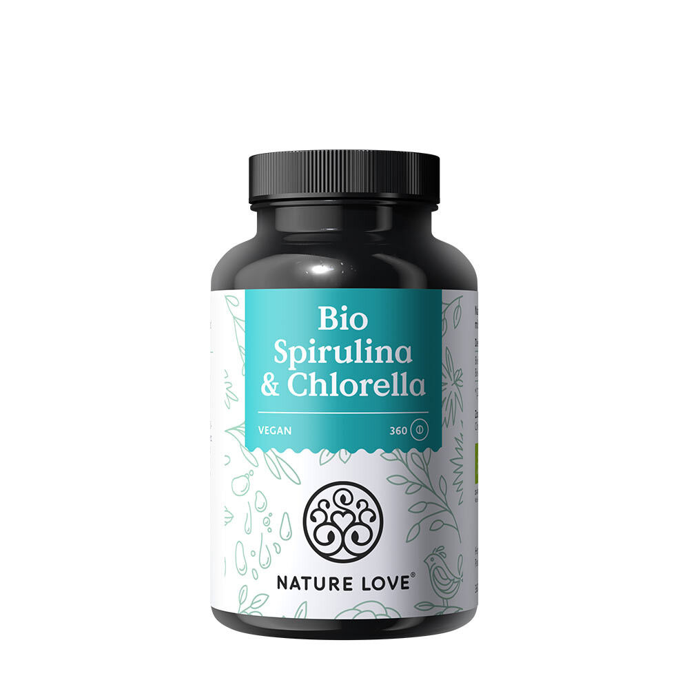 Nature Love: espirulina y clorela ecológicas (360 comprimidos) - Viking Supplements