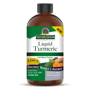 Nature's Answer: Cúrcuma líquida con pimienta negra, 3500 mg, 16 oz (480 ml) - Viking Supplements