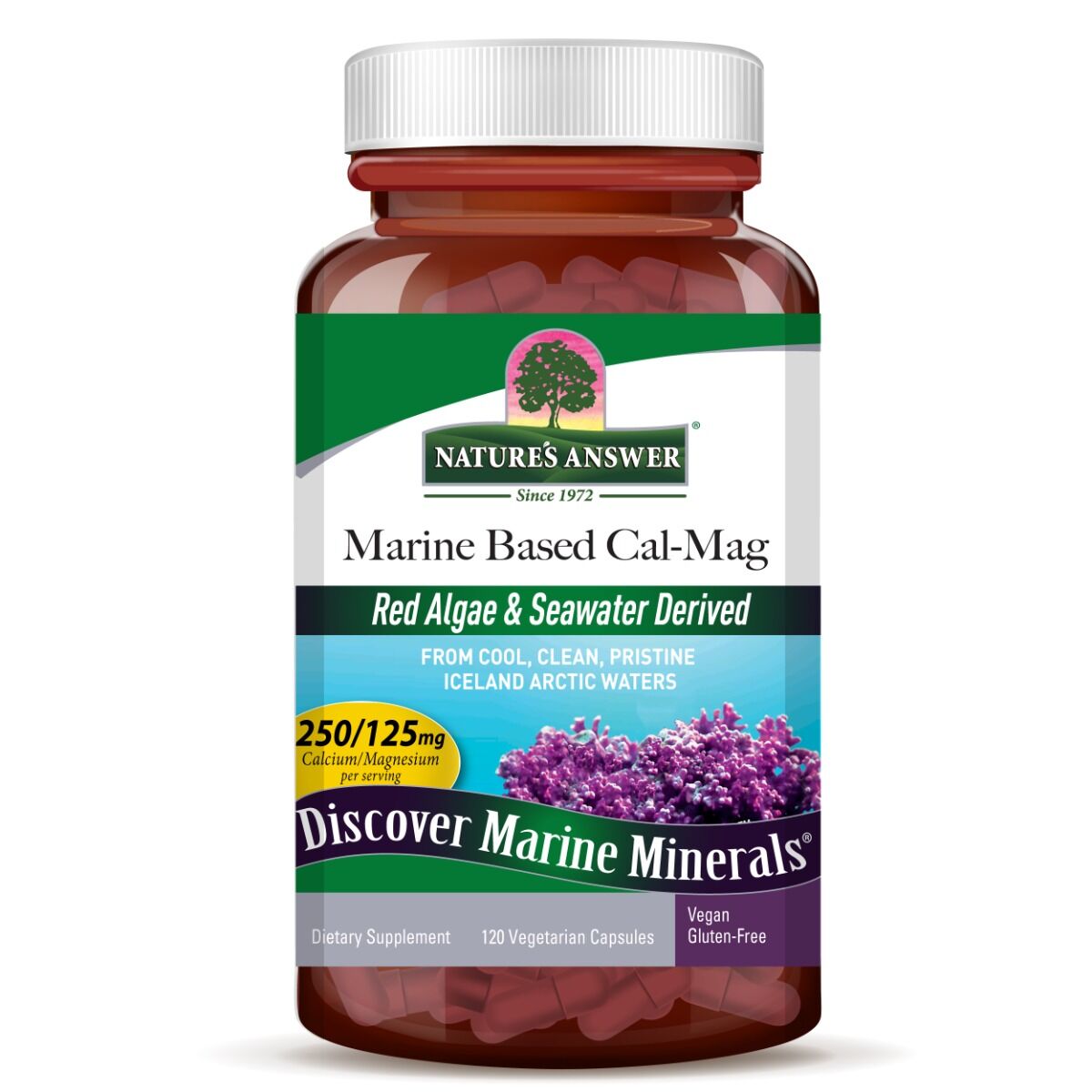 Nature's Answer Cal-Mag de origen marino, 120 cápsulas - Viking Supplements