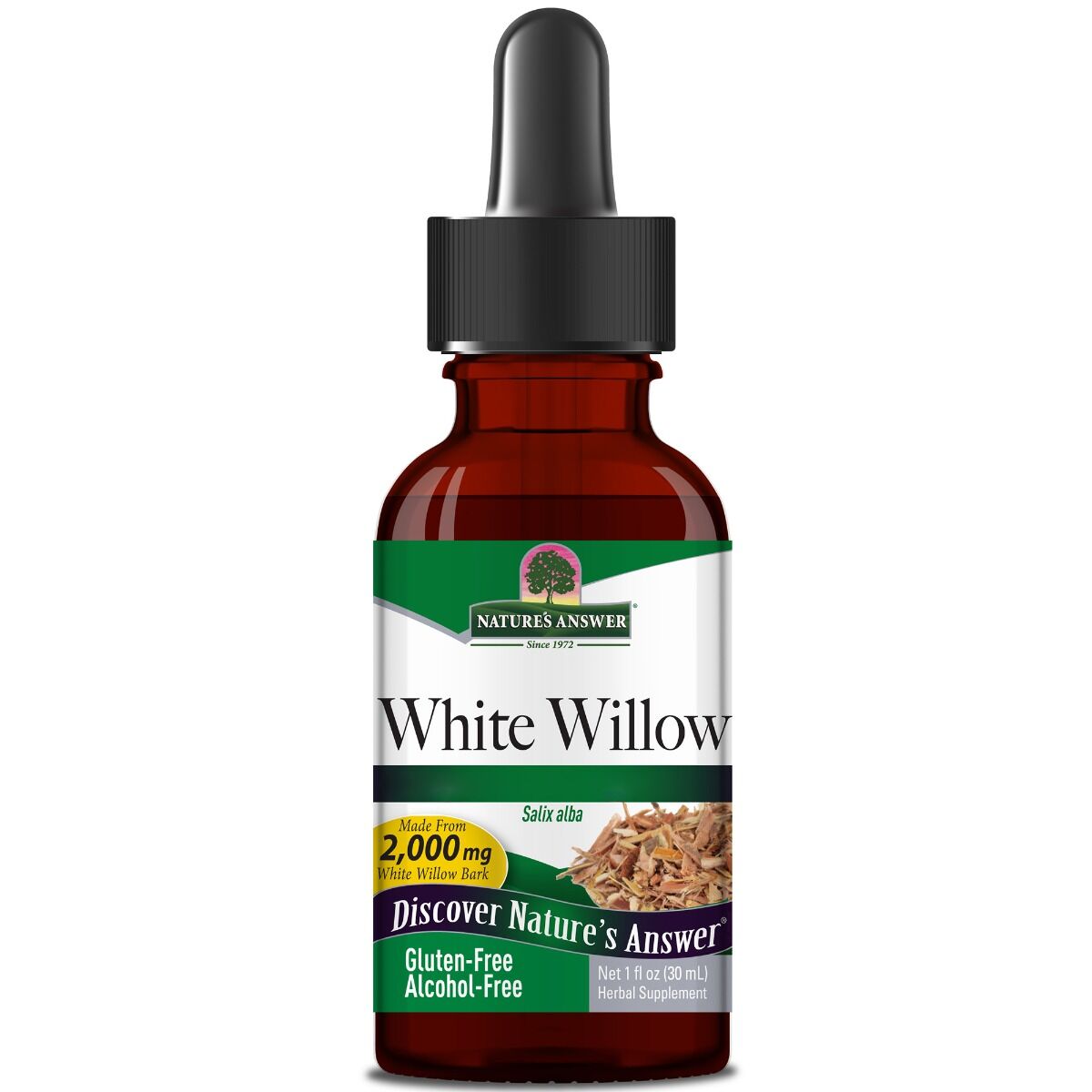 Natures Answer Hvidpil 2000 mg, alkoholfri, 30 ml