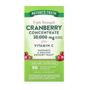 Concentrado de arándano rojo de triple potencia con vitamina C de Nature's Truth - 90 cápsulas - Viking Supplements