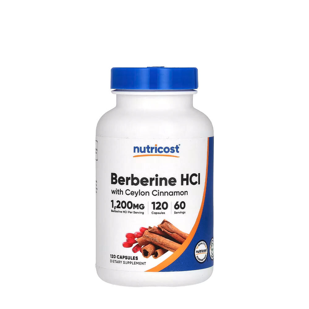 Nutricost: clorhidrato de berberina con canela de Ceilán (120 cápsulas) - Viking Supplements