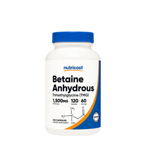 Cápsulas de betaína anhidra (TMG) de Nutricost (120 cápsulas) - Viking Supplements