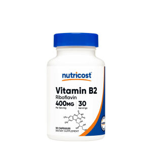 Nutricost Vitamina B2 (riboflavina) 400 mg (30 cápsulas) - Viking Supplements