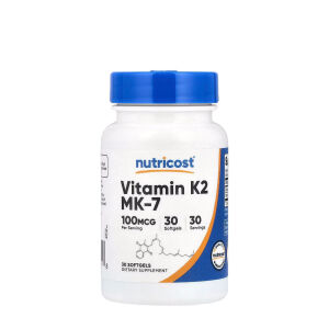 Vitamina K2 MK-7 de Nutricost (30 cápsulas blandas) - Viking Supplements