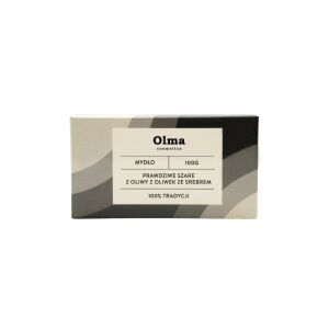 OLMA COSMETICS Jabón de aceite de oliva «True Gray» con plata (100 g) - Viking Supplements