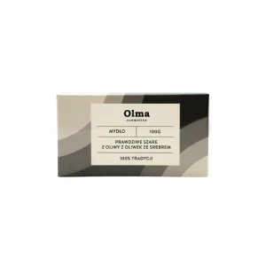 OLMA COSMETICS Jabón de aceite de oliva «True Gray» con plata (100 g) - Viking Supplements