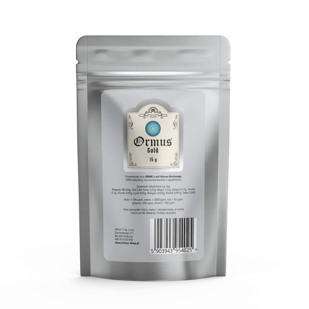 ORMUS ORME Gold - Elementos de la vida - Polvo concentrado con oro (15 g) - Viking Supplements