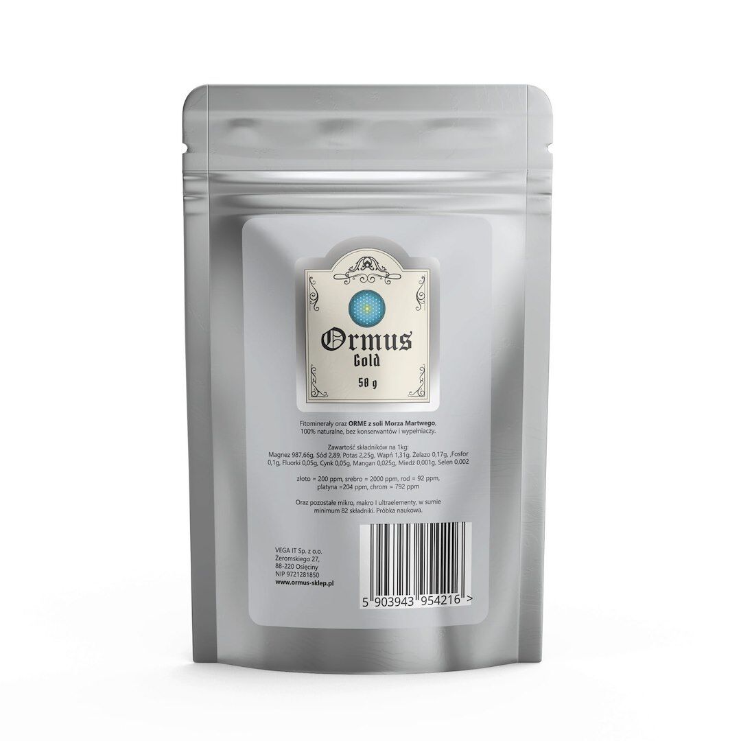 ORMUS ORME Gold - Elementos de la vida - Polvo concentrado con oro (50 g) - Viking Supplements