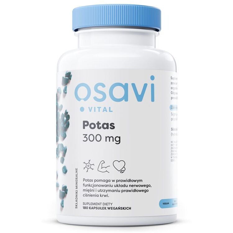OSAVI Potasio 100 mg (180 cápsulas vegetales) - Viking Supplements