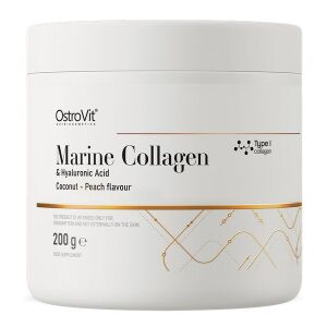 OSTROVIT Colágeno marino y ácido hialurónico con aroma a coco y melocotón (200 g) - Viking Supplements